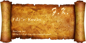 Für Kevin névjegykártya