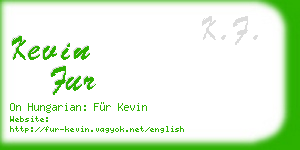 kevin fur business card